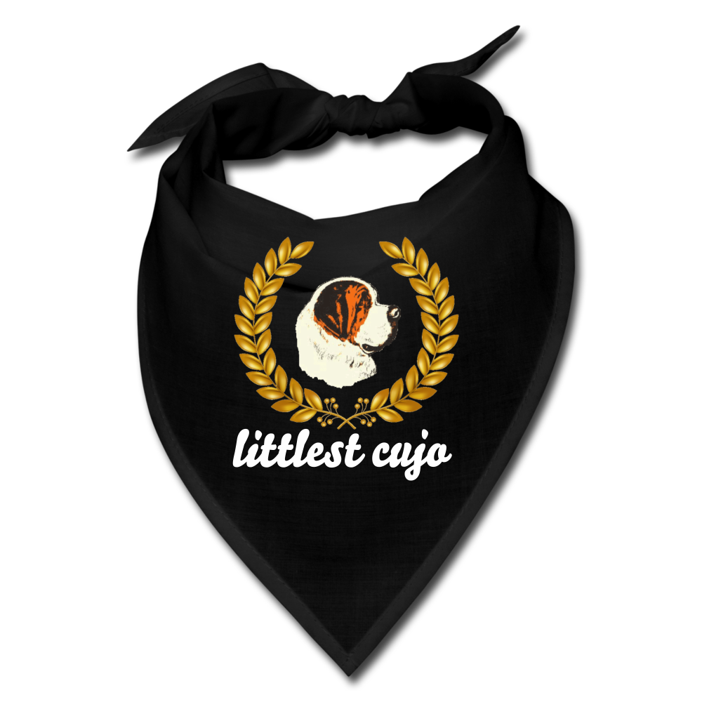 "The Littlest Cujo" Doggy Bandana - black