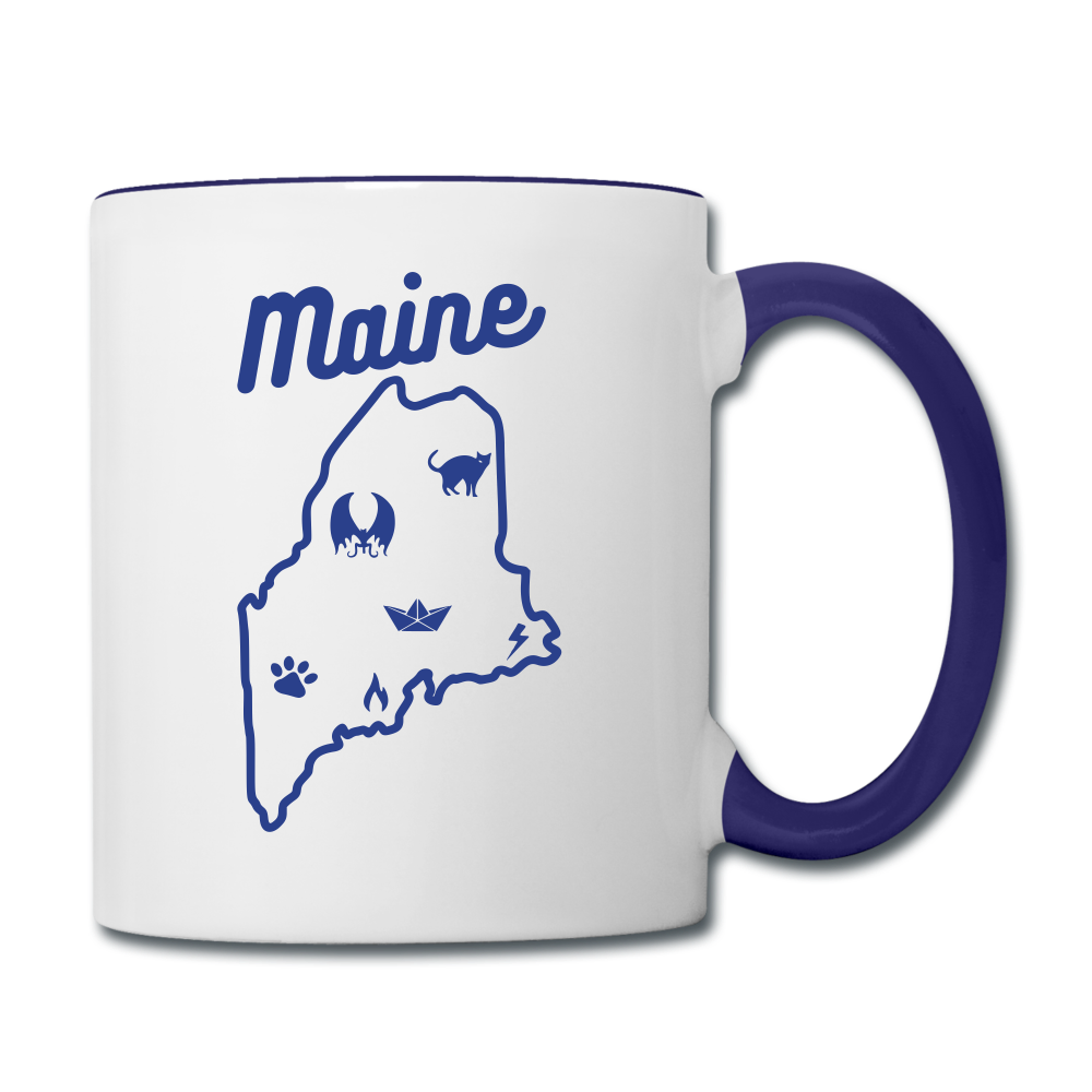 King's Dominion Coffee Mug - white/cobalt blue