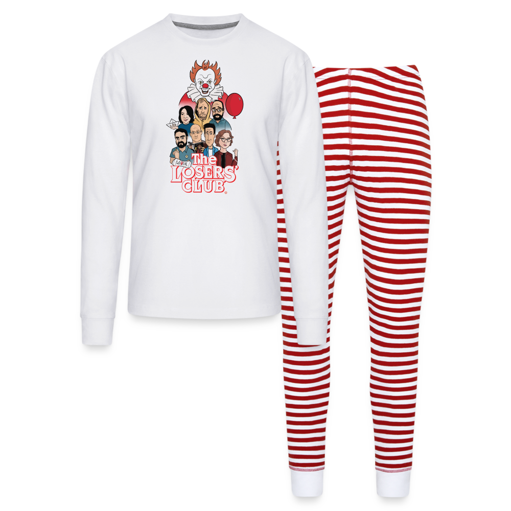 Losers Pajamas Set - white/red stripe